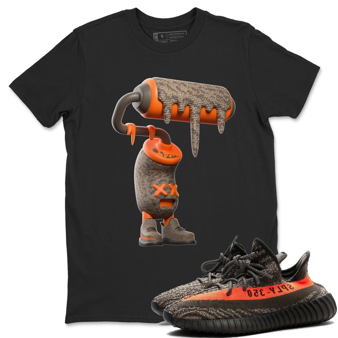 3D Paint Roller Sneaker Tee - Yeezy 350 Carbon Beluga