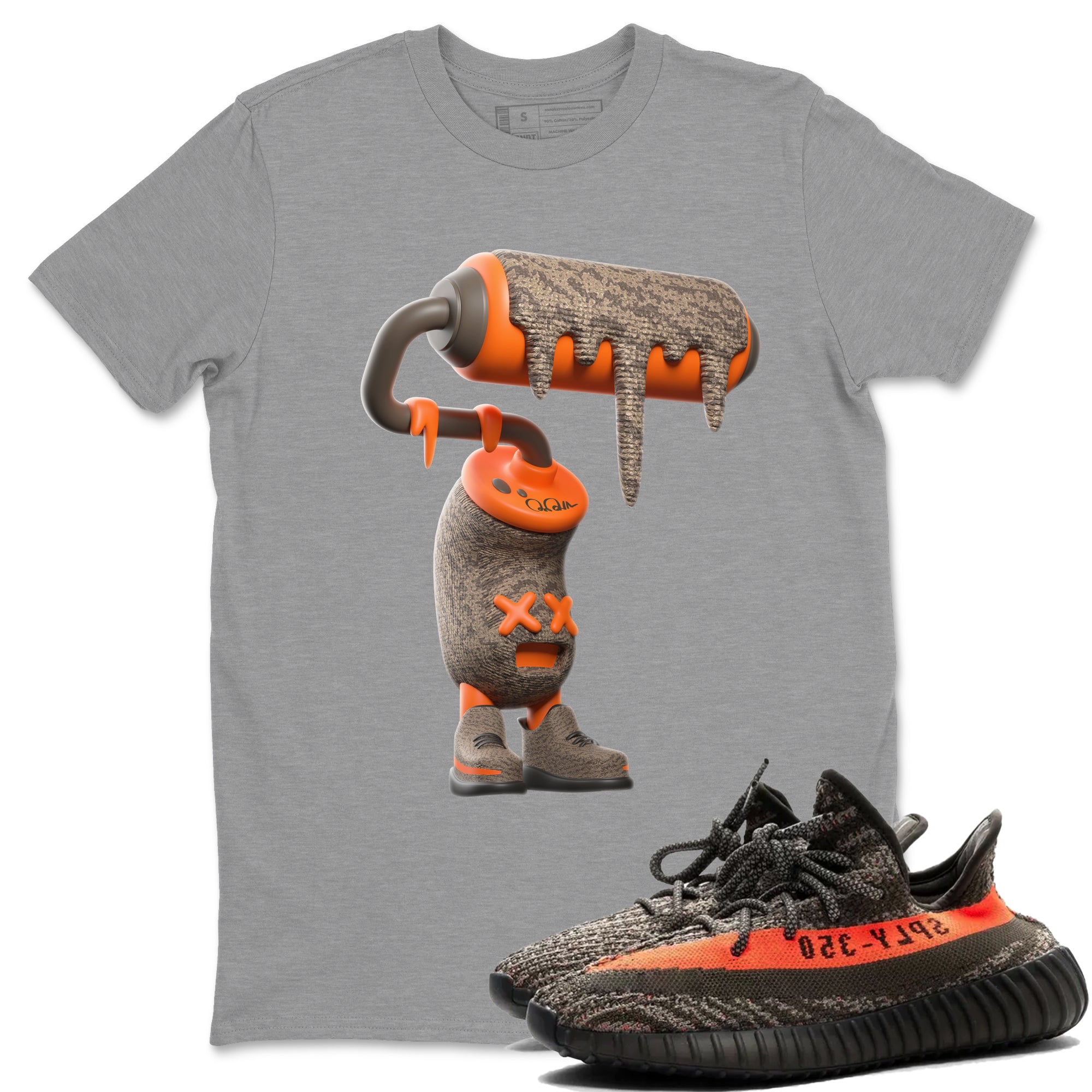 3D Paint Roller Sneaker Tee - Yeezy 350 Carbon Beluga