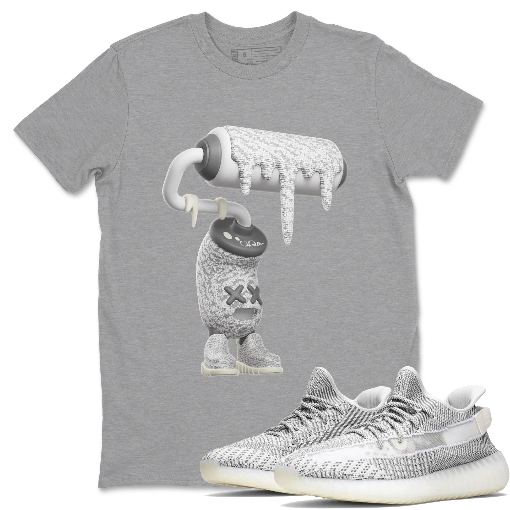 3D Paint Roller Sneaker Tee - Yeezy 350 Static
