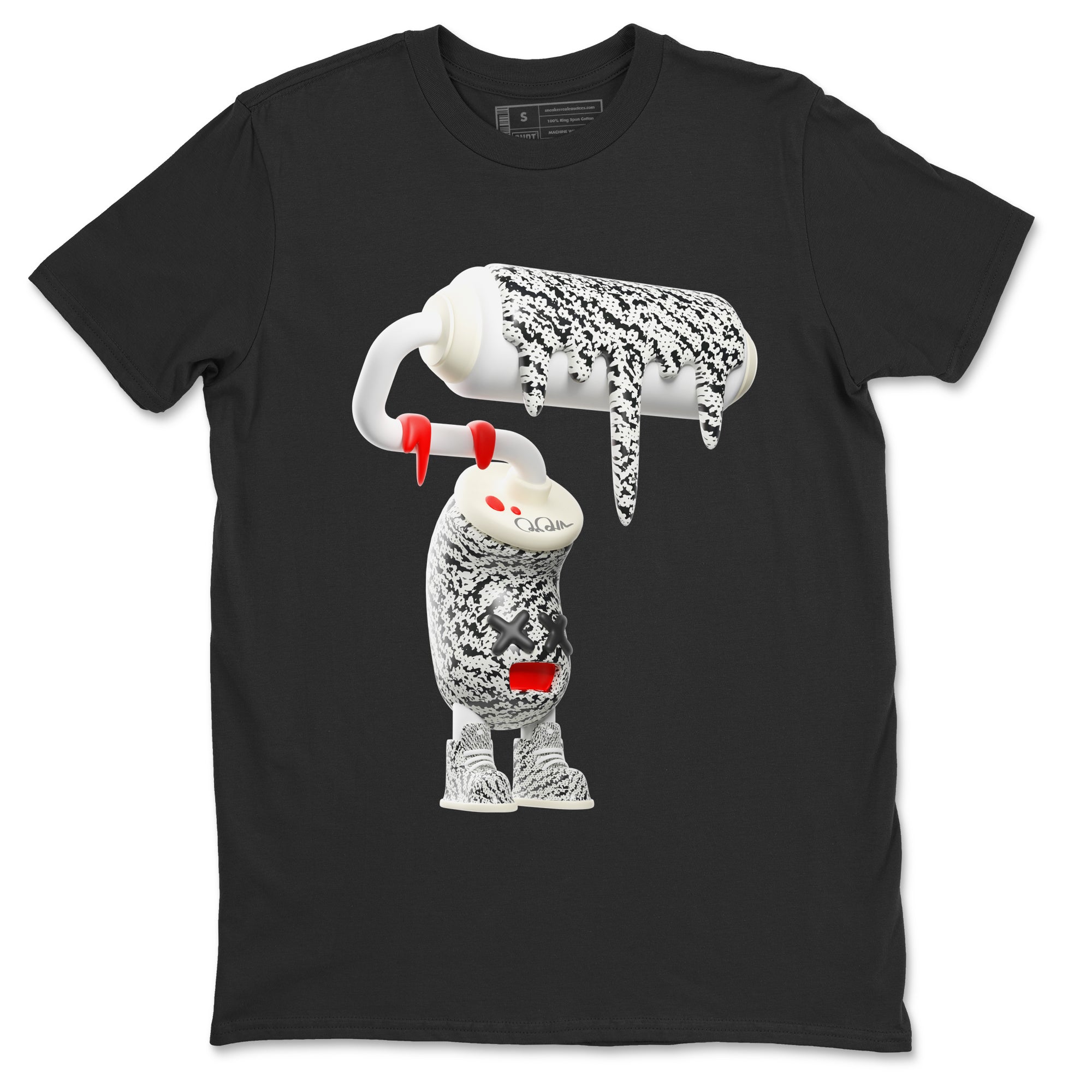 3D Paint Roller Unisex Tops - Yeezy 350 Zebra