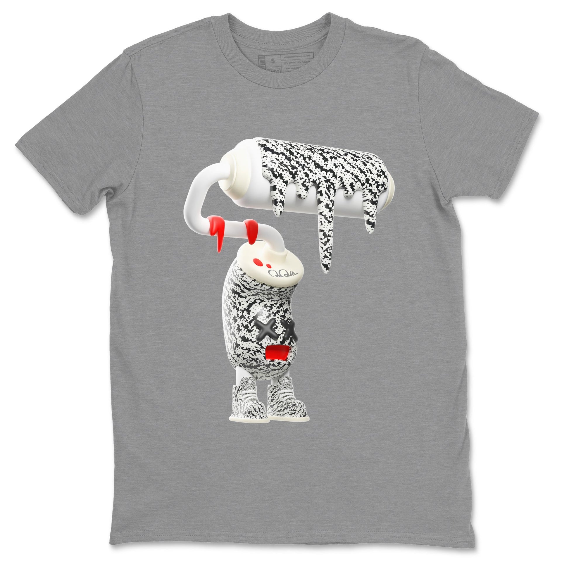 3D Paint Roller Unisex Tops - Yeezy 350 Zebra
