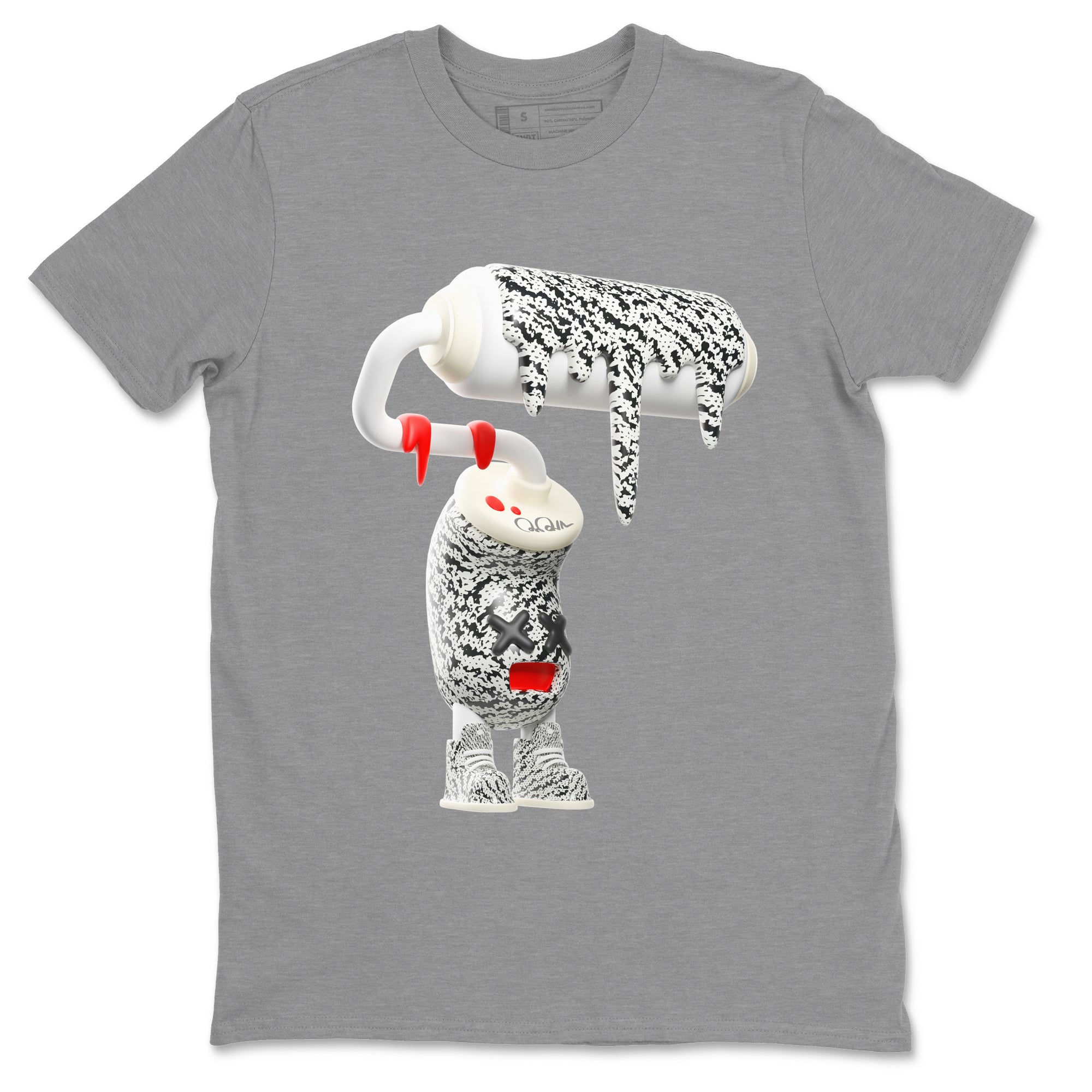 3D Paint Roller Unisex Tops - Yeezy 350 Zebra