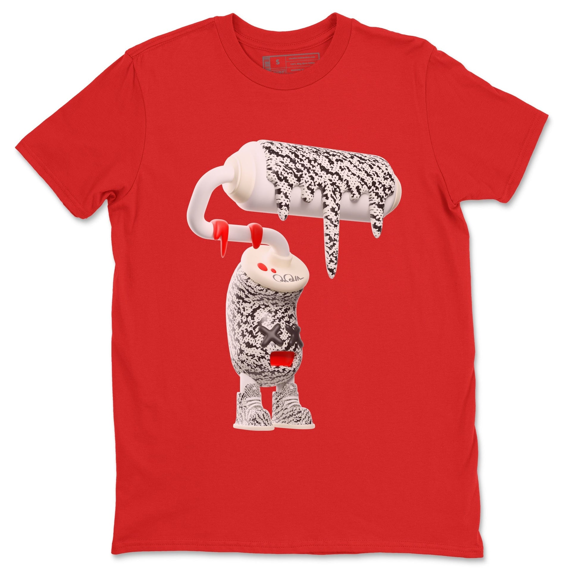 3D Paint Roller Unisex Tops - Yeezy 350 Zebra