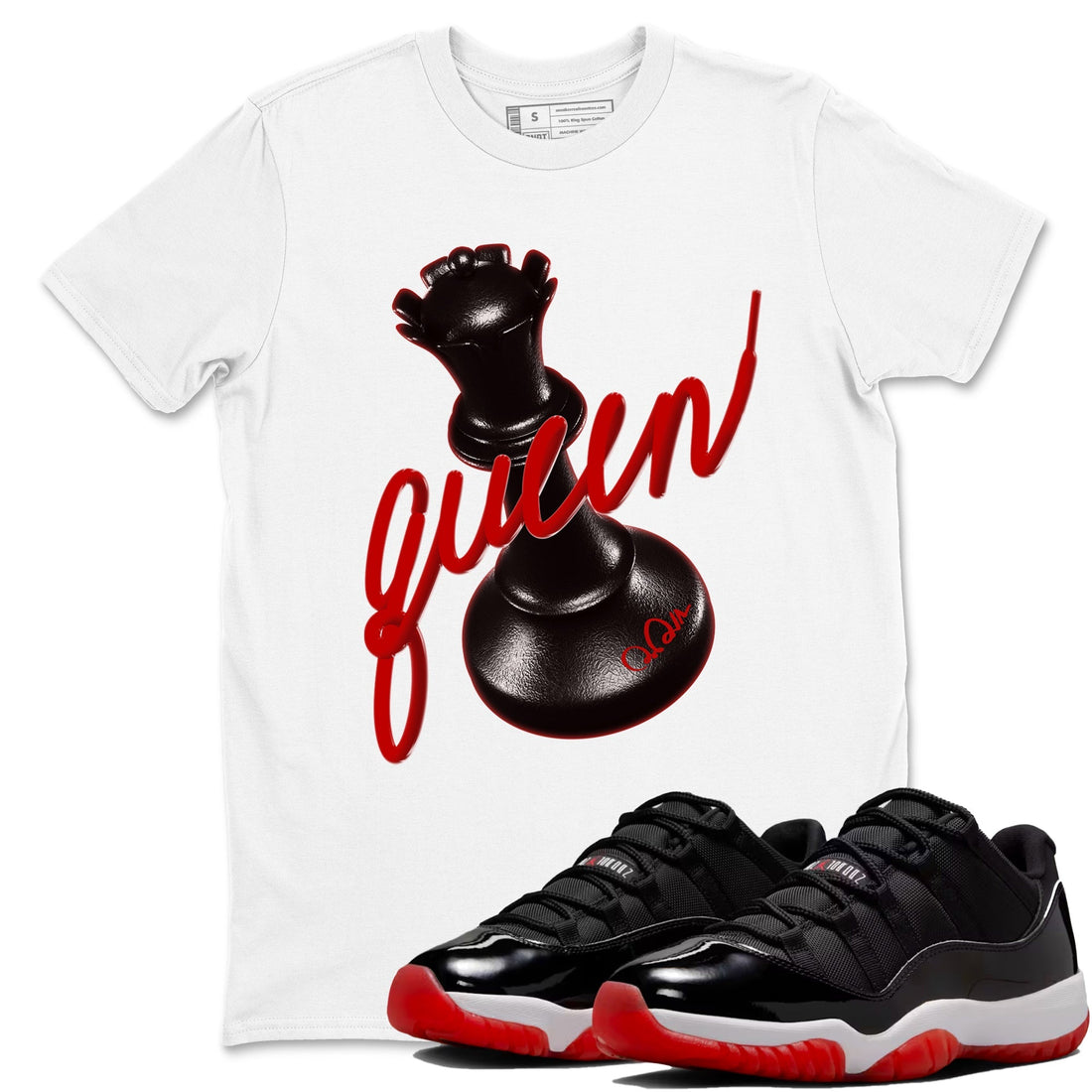 3d Queen Sneaker Tees - Air Jordan 11 Bred