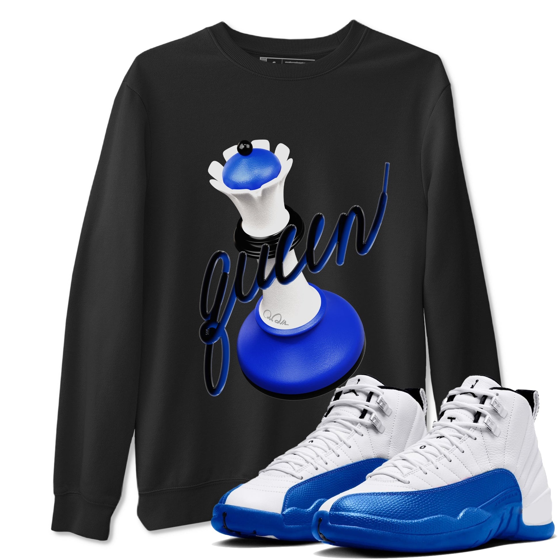 3D Queen Sneaker Tees - Air Jordan 12 Blueberry