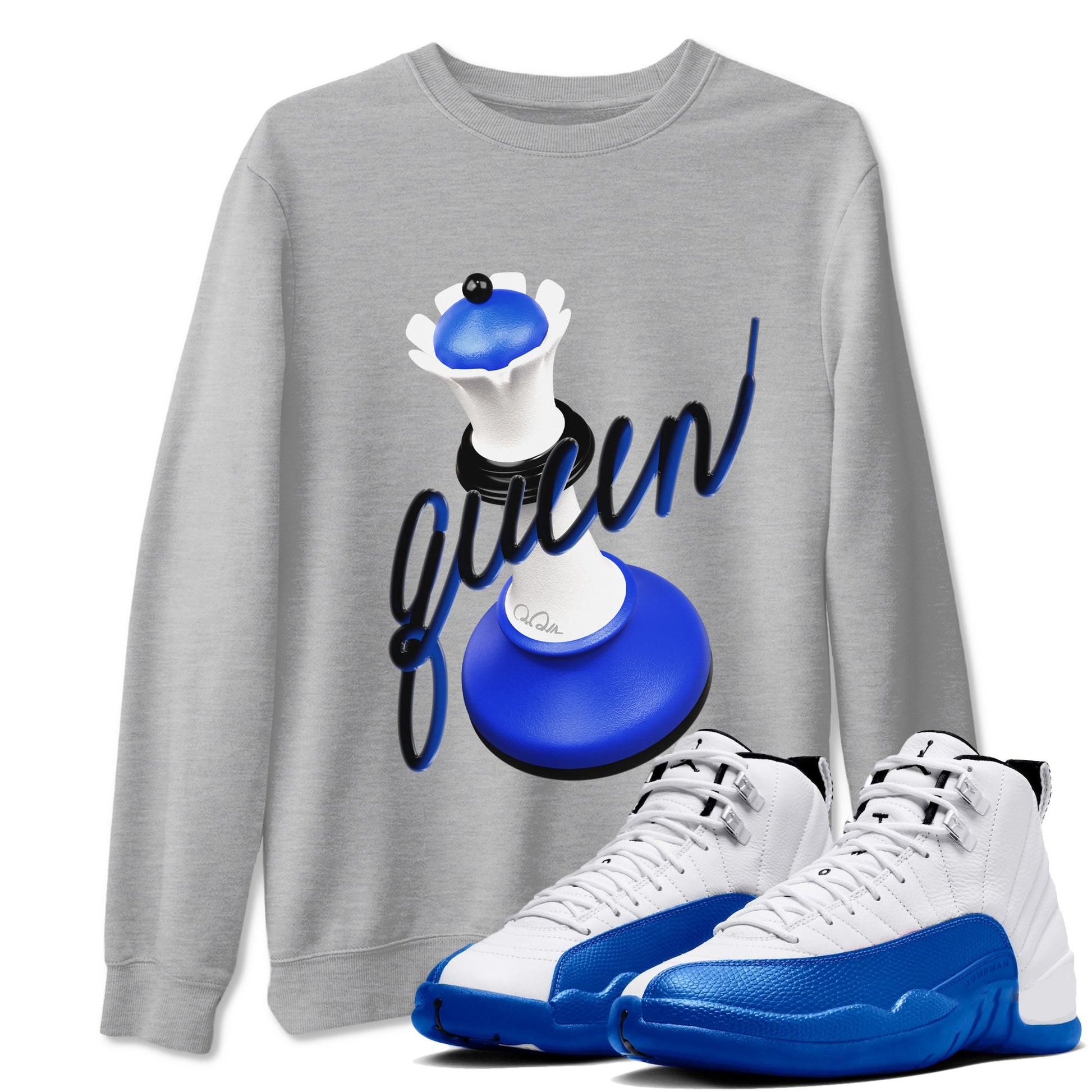 3D Queen Sneaker Tees - Air Jordan 12 Blueberry