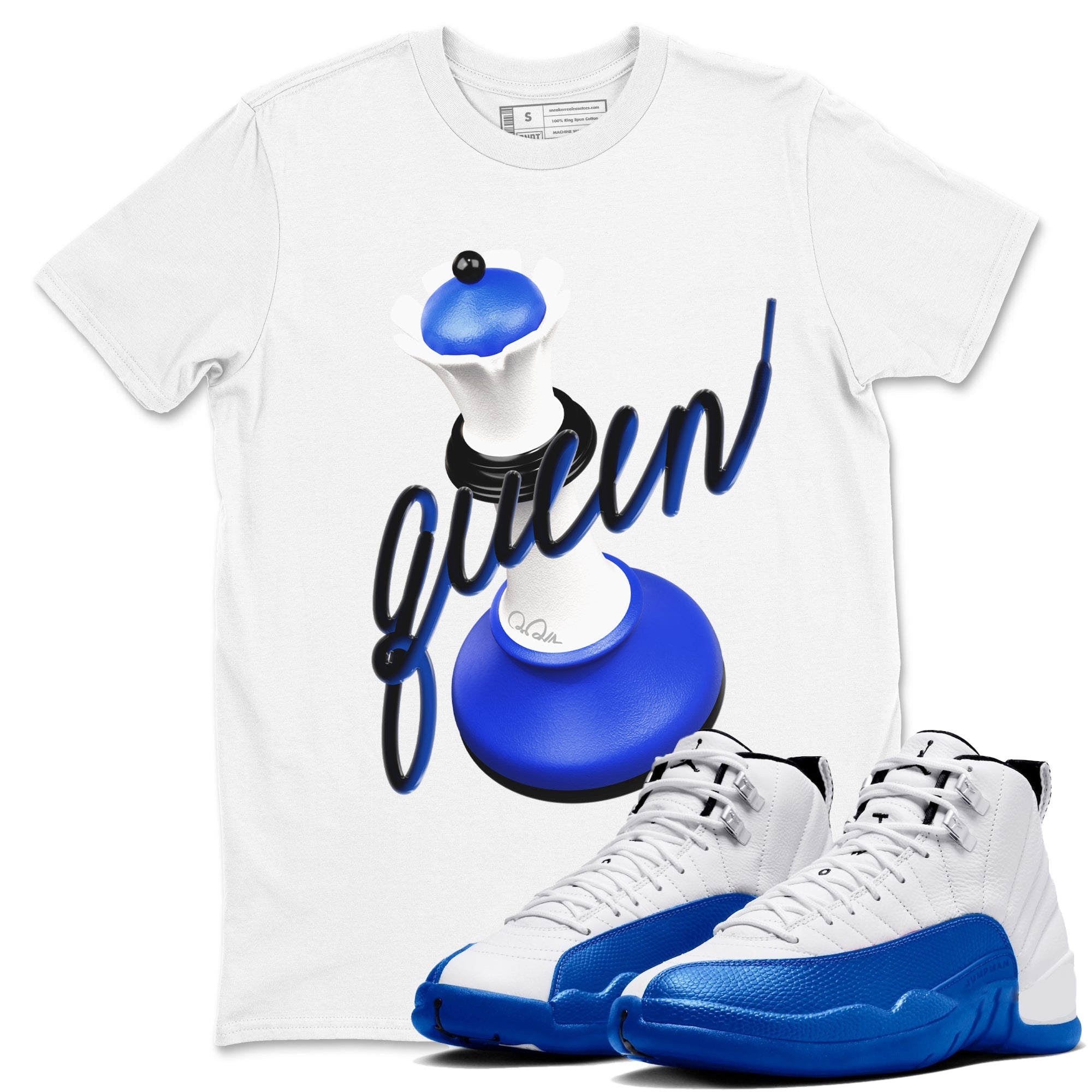 3D Queen Sneaker Tees - Air Jordan 12 Blueberry