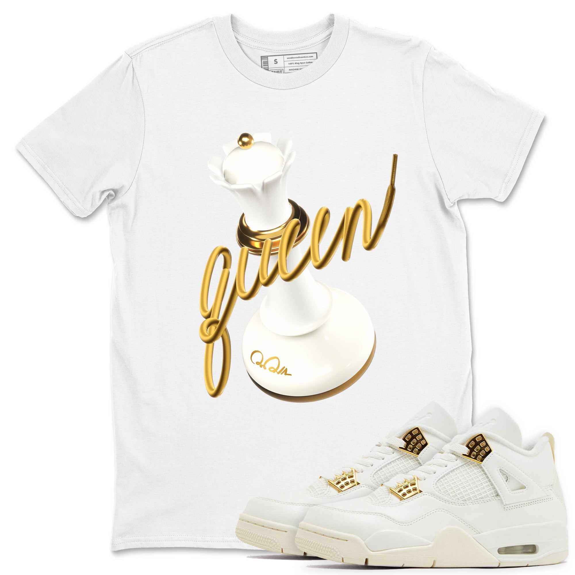 3D Queen Sneaker Tees - Air Jordan 4 Sail 2024