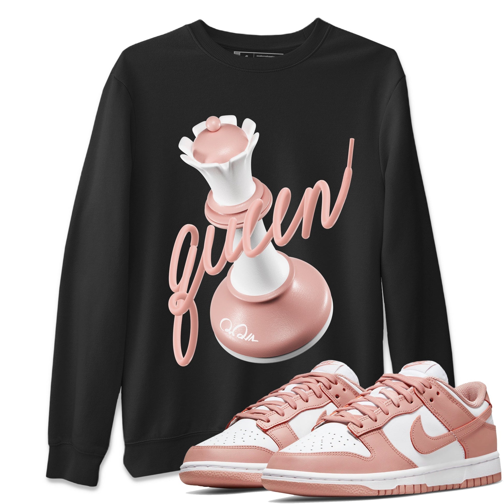 3D Queen Sneaker Tee - Dunk Rose Whisper