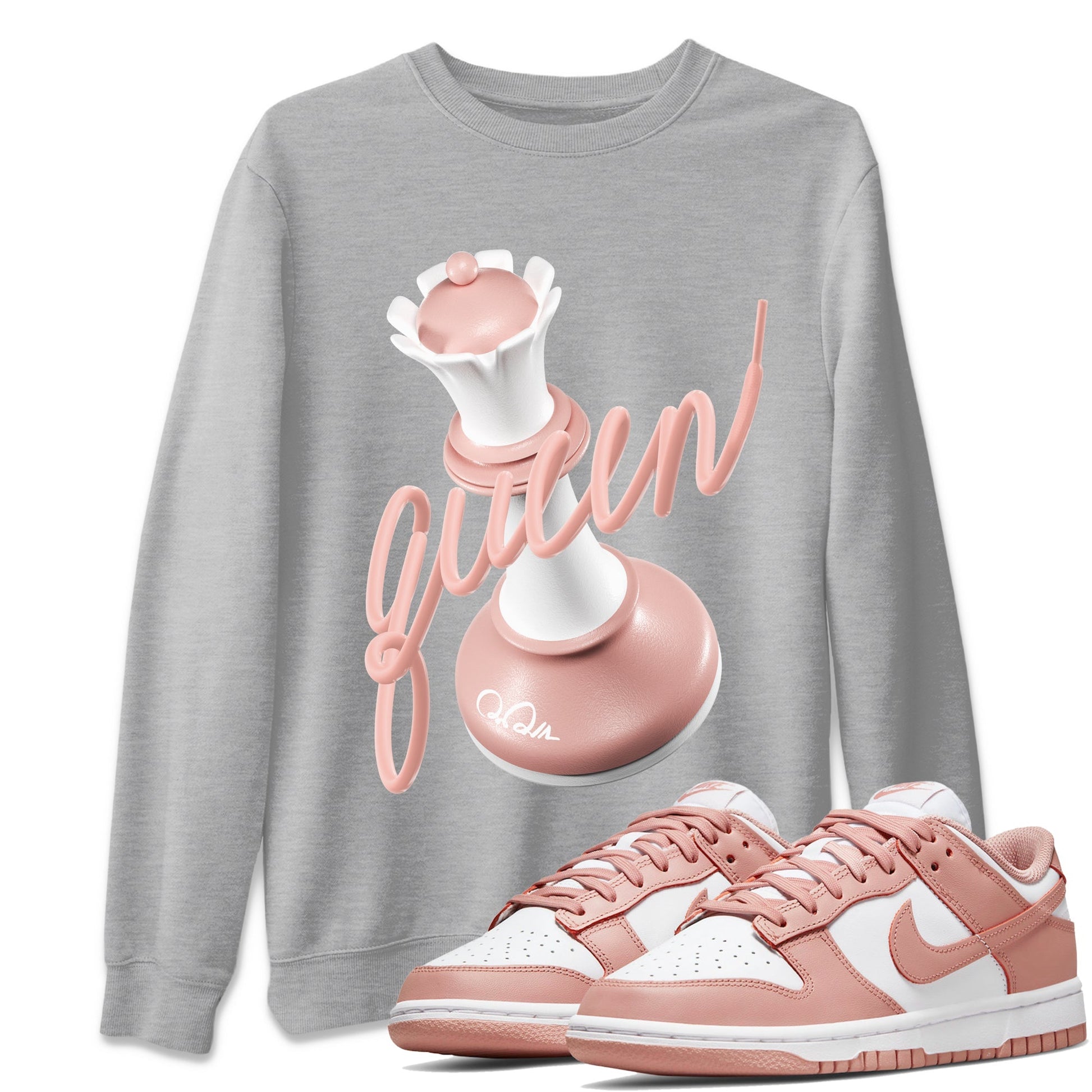 3D Queen Sneaker Tee - Dunk Rose Whisper