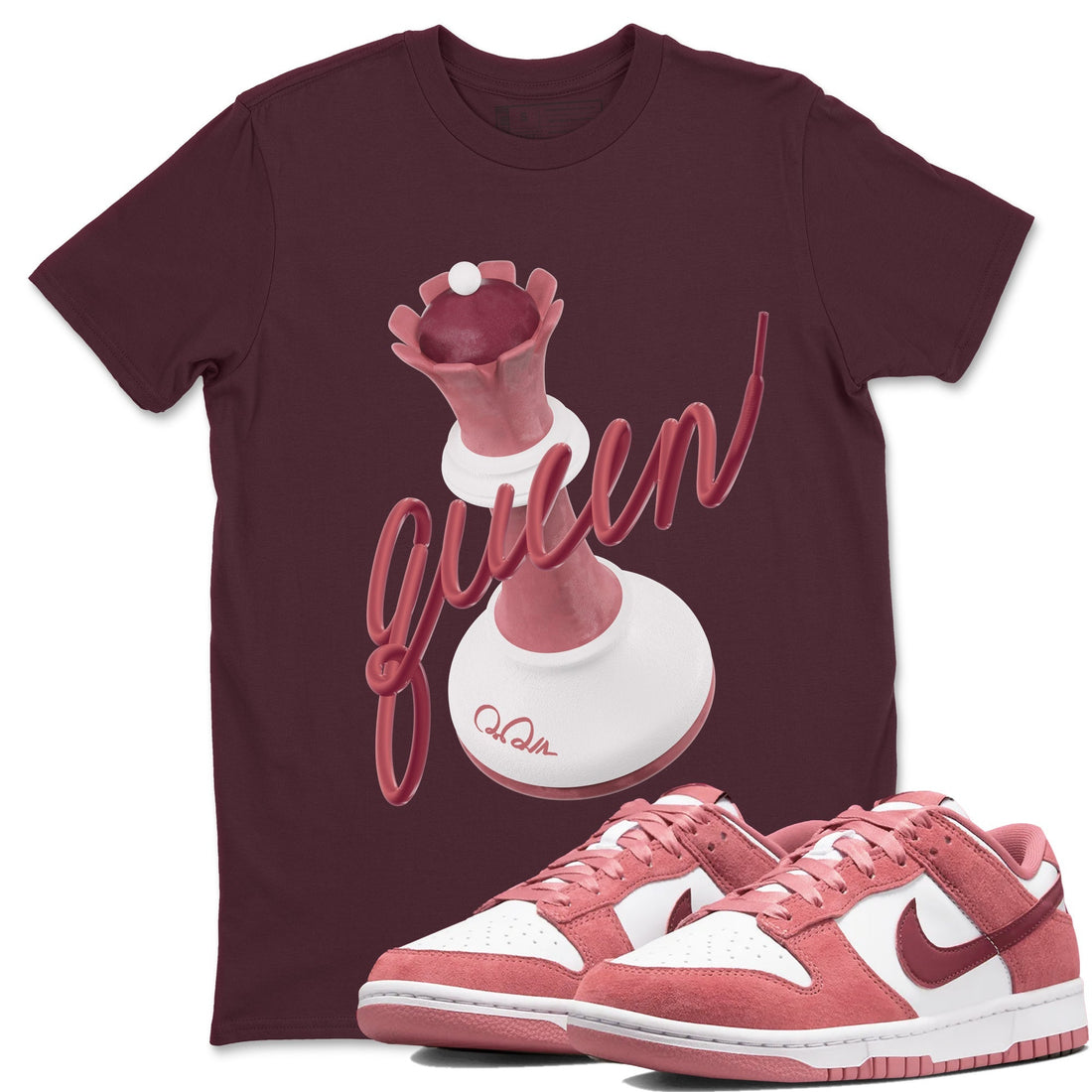 3D Queen Sneaker Tee - Dunk Valentines Day 2024