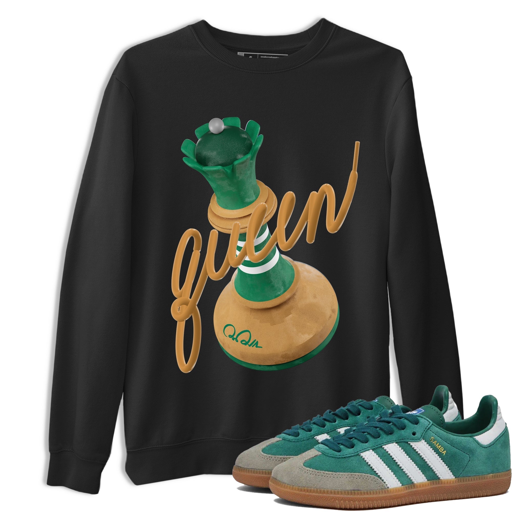 3D Queen Sneaker Tee - Samba Collegiate Green Gum