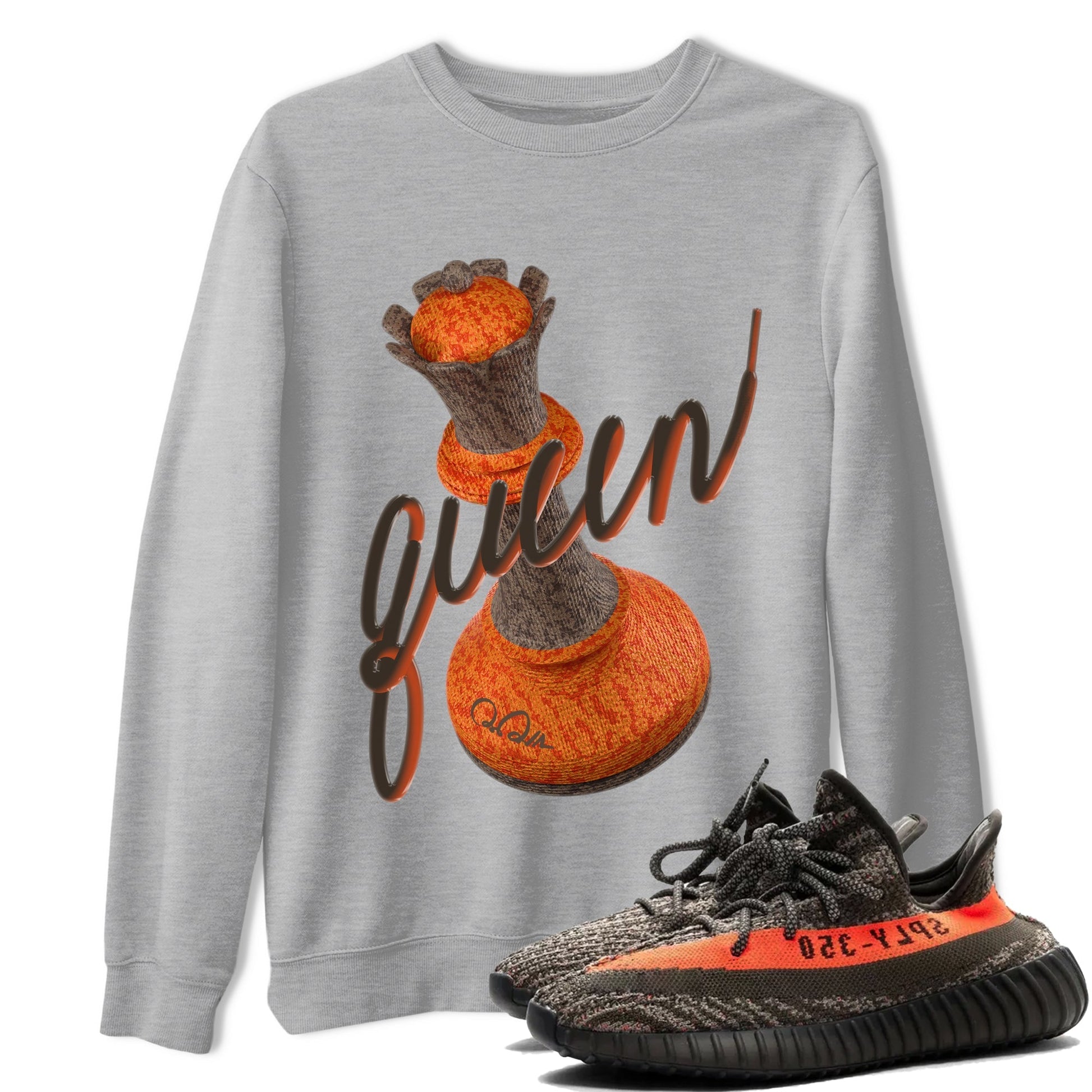 3D Queen Sneaker Tee - Yeezy 350 Carbon Beluga