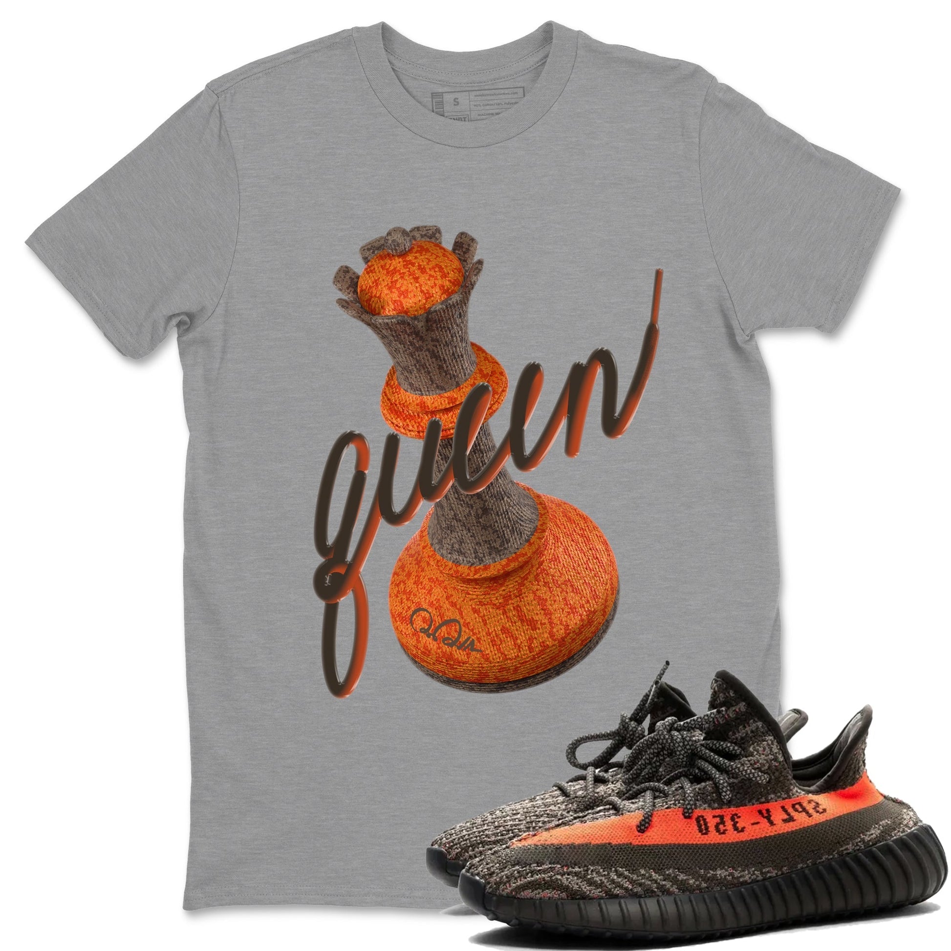 3D Queen Sneaker Tee - Yeezy 350 Carbon Beluga