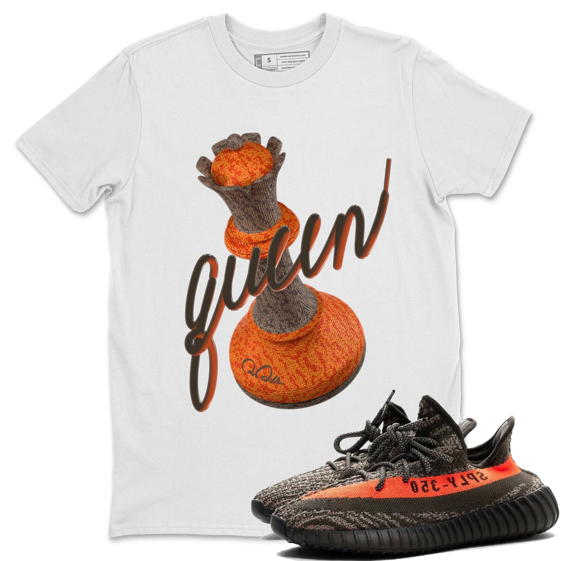 3D Queen Sneaker Tee - Yeezy 350 Carbon Beluga