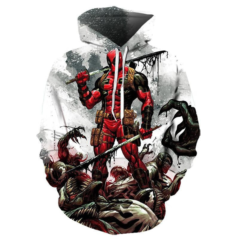 3d Printing Mens Deadpool Pullover Hoodie