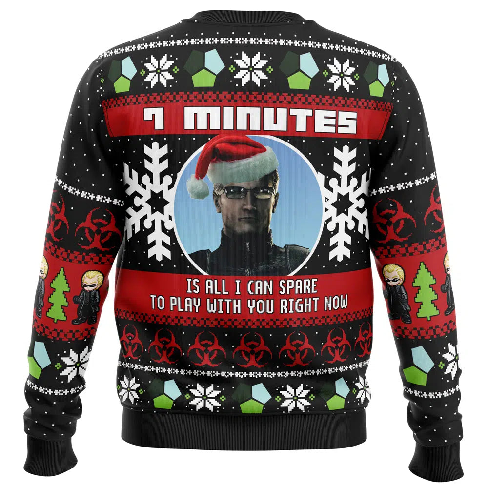 7 Minutes Albert Wesker Resident Evil Ugly Christmas Sweater