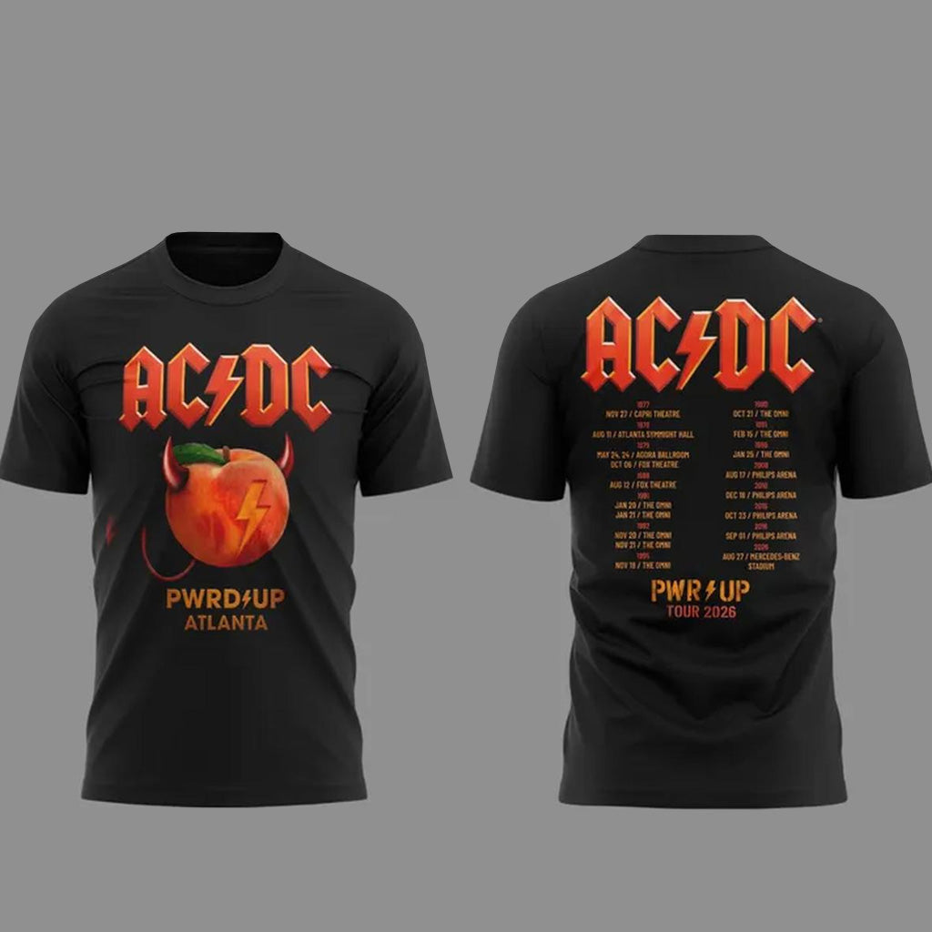 AC-DC PWR UP Tour 2026 Mercedes-Benz Stadium Graphic Shirt for Rock Music Fans
