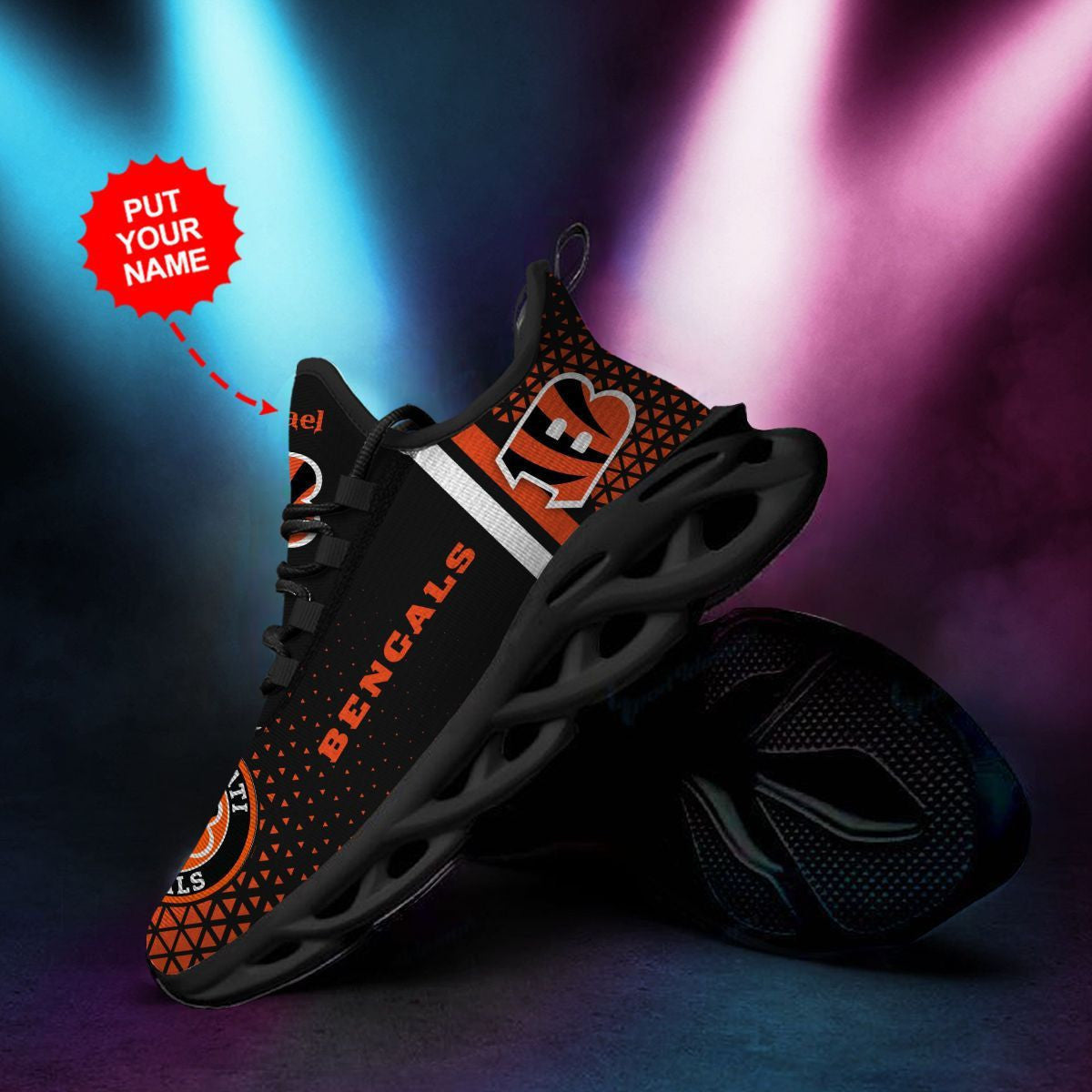 Cincinnati Bengals Custom Personalized Max Soul Sneakers Running Sports Shoes For Men Women For Men Women