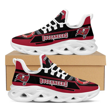 Tampa Bay Buccaneersfootball Team Symbol Geometric Pattern Custom Name Personalized 3d All Over Print Max Soul Sneakers For Men And Women For Men