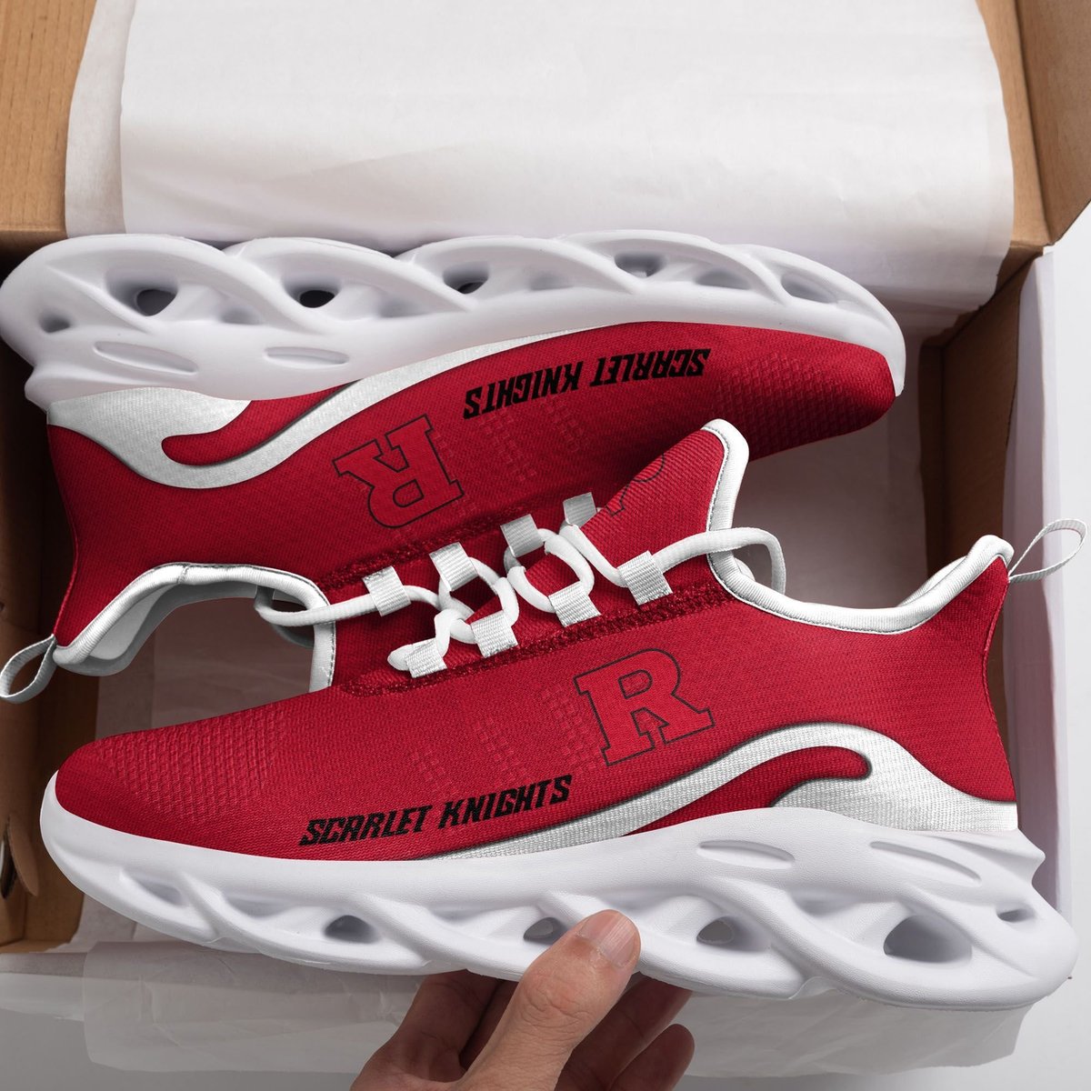 Rutgers Scarlet Knights New Trending D Printed Max Soul Clunky Sneaker Shoes For Men Women
