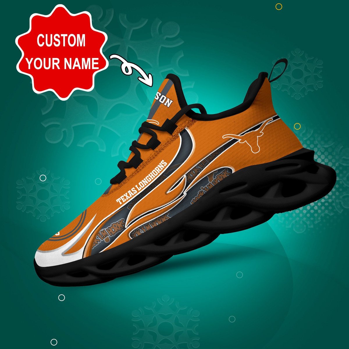 Texas Longhorns Personalized Max Soul Sneaker Dtms189071 For Men Women