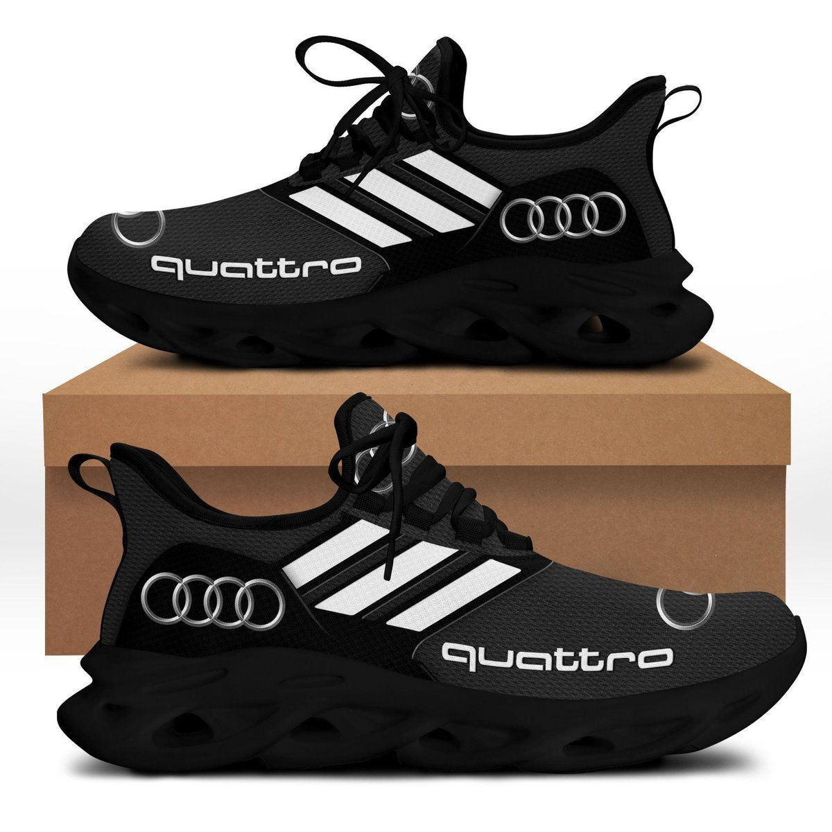 Audi Quattro Max Soul Sneakers Shoes, Gift For Fan 63, Running Shoes Max Soul Sneakers