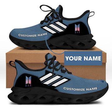Custom Name Bts Band Logo Max Soul Sneakers Shoes, Running Shoes Max Soul Sneakers 33