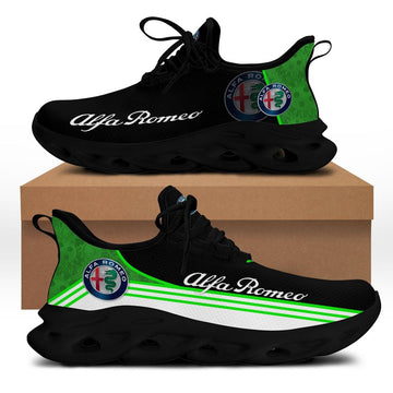 Alfa Romeo Max Soul Sneakers Shoes 28, Gift For Fan Running Shoes Max Soul Sneakers