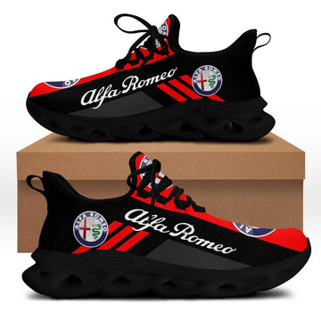 Alfa Romeo Max Soul Sneakers Shoes 34, Gift For Fan Running Shoes Max Soul Sneakers