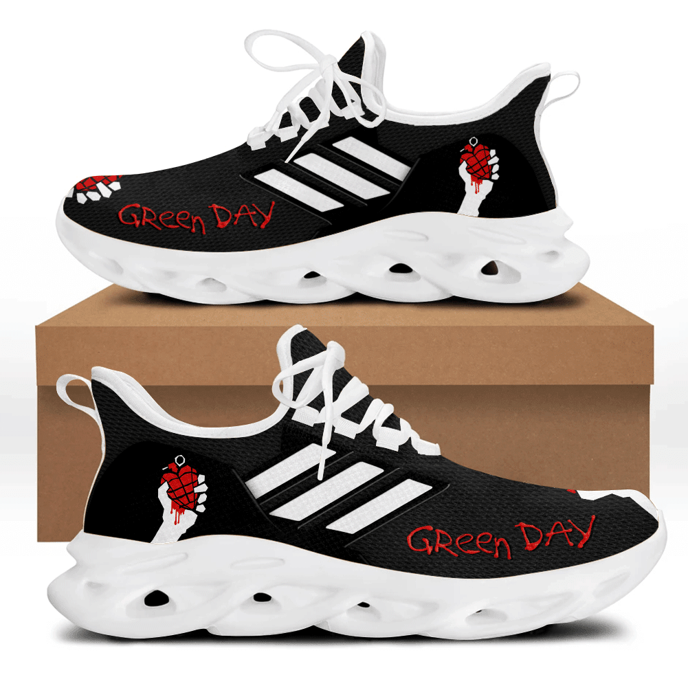 Green Day Rock Band Logo Max Soul Sneakers Shoes, Running Shoes Max Soul Sneakers 29