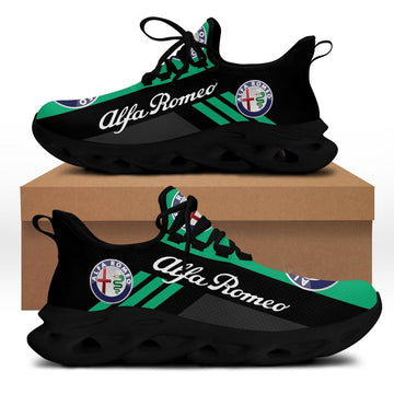 Alfa Romeo Max Soul Sneakers Shoes 32, Gift For Fan Running Shoes Max Soul Sneakers