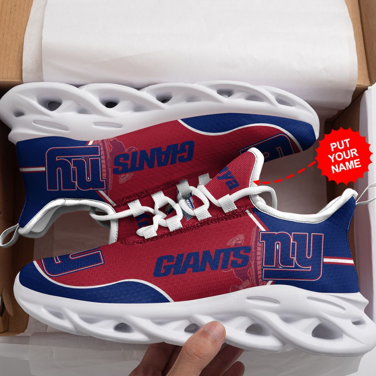 New York Giants Custom Personalized Max Soul Sneakers Running Sports Shoes For Men Women For Men Women