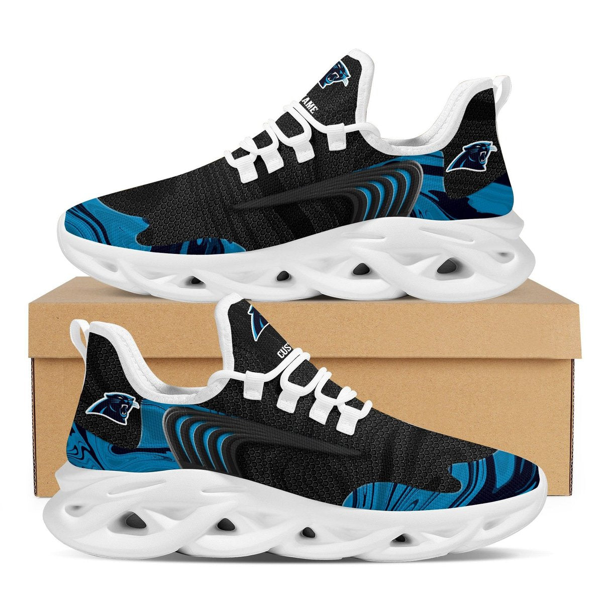 Carolina Panthers Team Custom Personalized With Name Max Soul Sneakers Running Sports Shoes For Men Women Adults Football For Men Women
