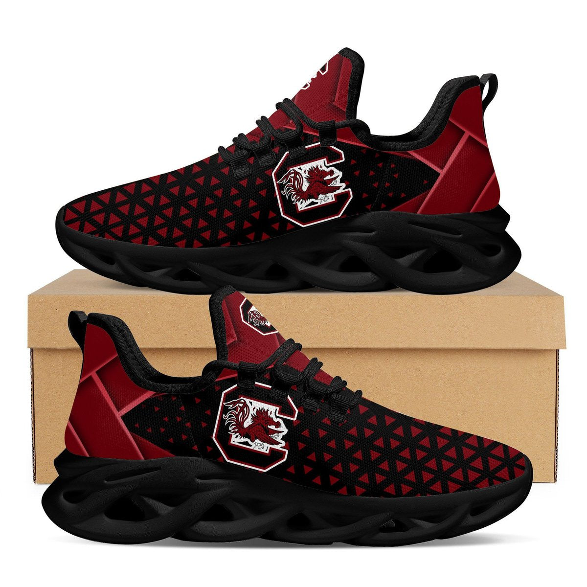 South Carolina Gamecocks American Football Max Soul Sneakers Running Sports Shoes For Men Women Full Size For Men Women