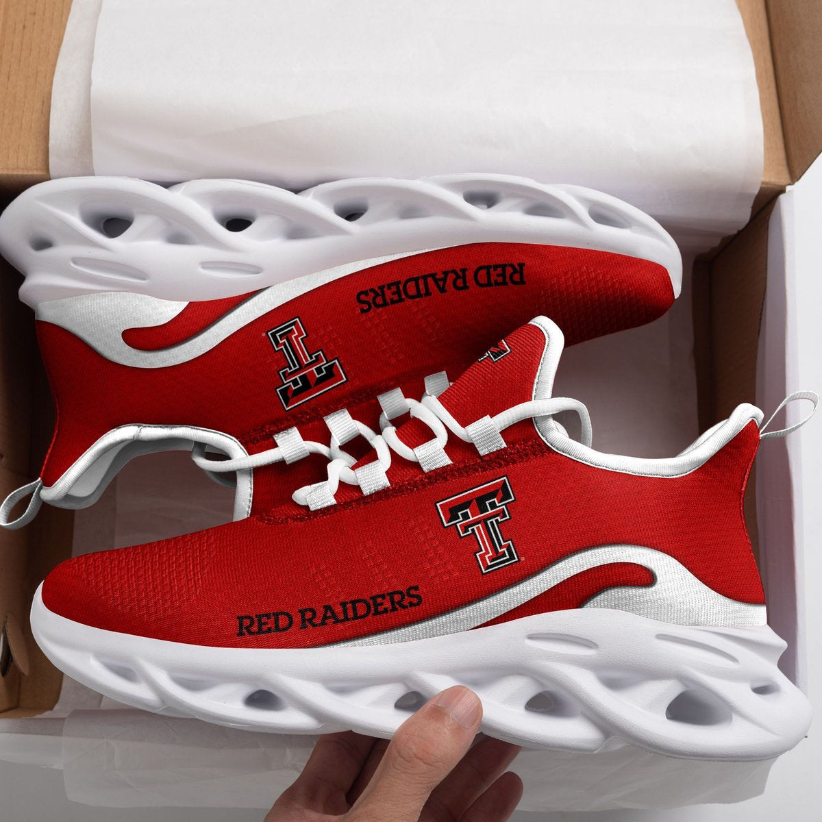 Texas Tech Red Raiders New Trending D Printed Max Soul Clunky Sneaker Shoes For Men Women