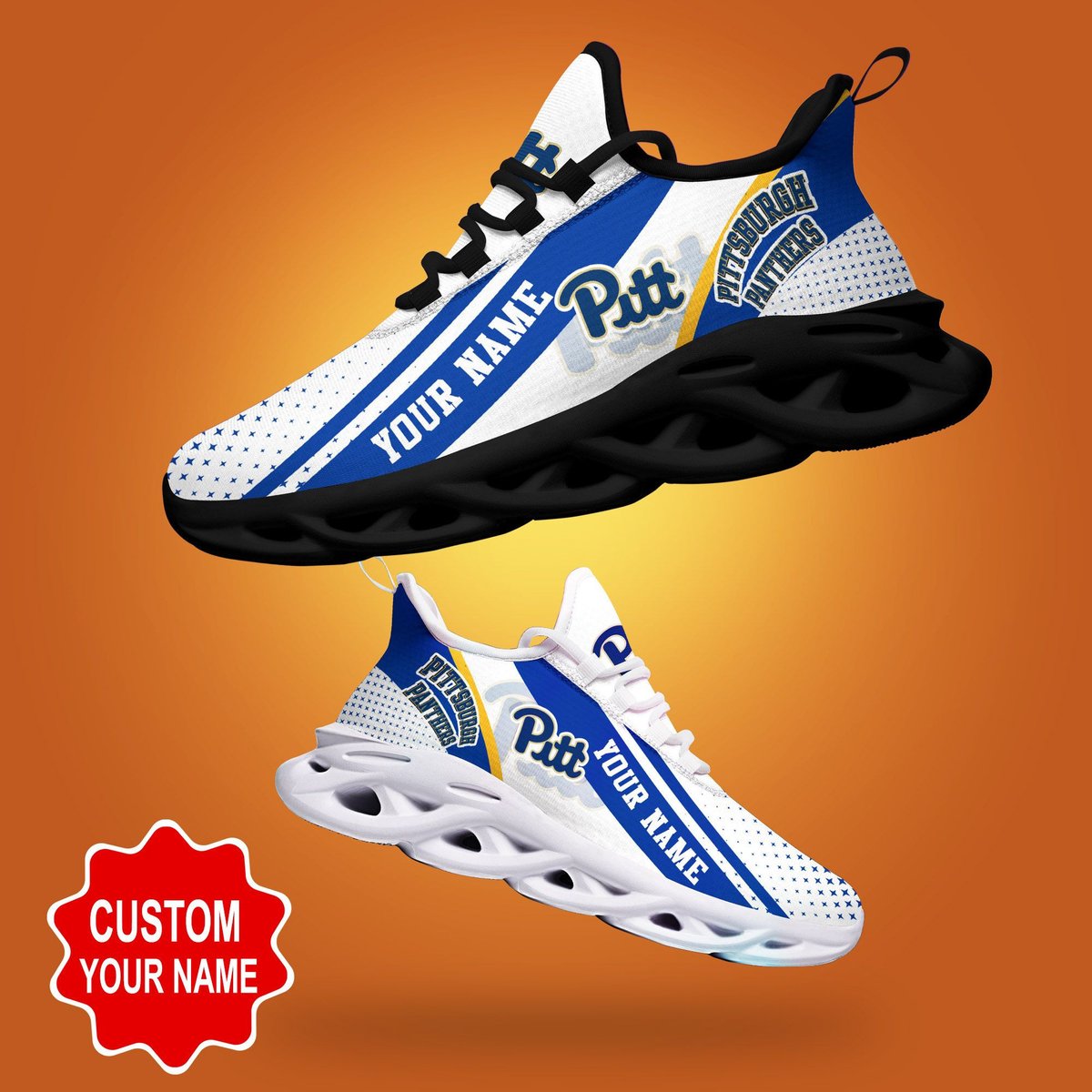 Ittsburgh Panthers Ncaa3 Personalized Max Soul Sneakers New Trending Gift For Sport Lovers, Perfect Choice Camping Travel
