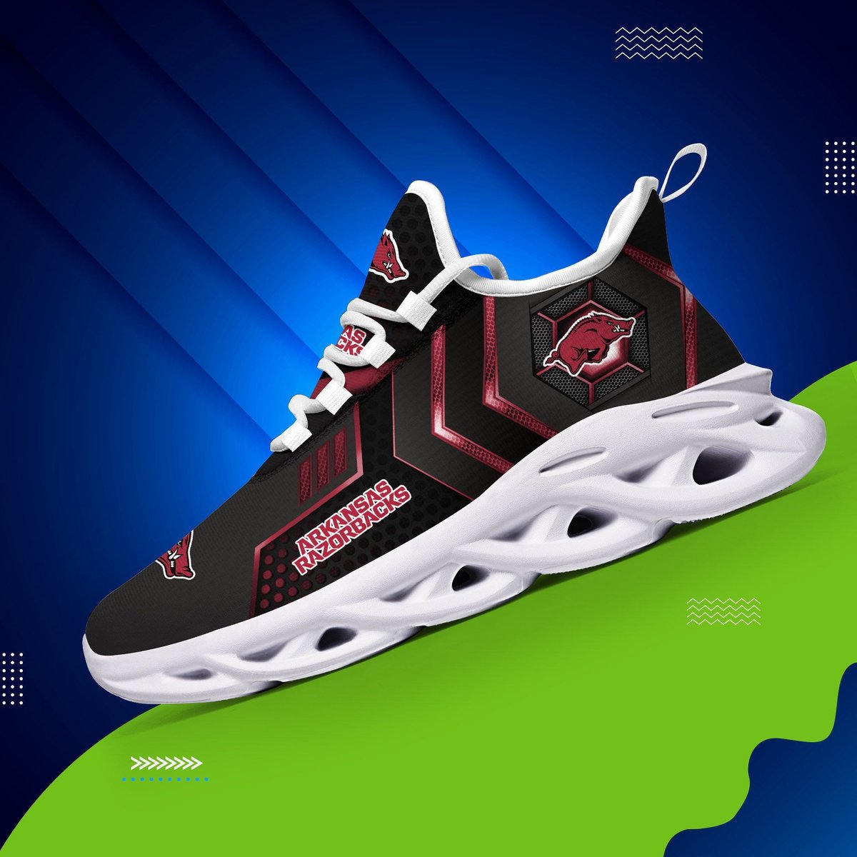 Arkansas Razorbacks Max Soul Sneaker Dtms269113 For Men Women