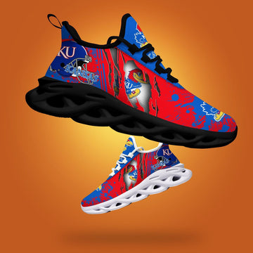 Kansas Jayhawks Ncaa2 Max Soul Sneakers New Trending Gift For Sport Lovers, Perfect Choice Camping Travel For Men Women