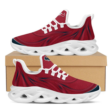 Houston Texans Neon Flames Design Trending Max Soul Clunky Sneaker Shoes For Mens Womens American Football Team Fans For Men Women