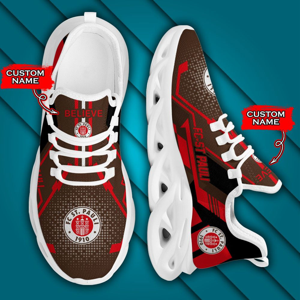 Undesliga Fc St. Pauli Max Soul Sneaker Personalized Custom Name Gift For Sport Lovers