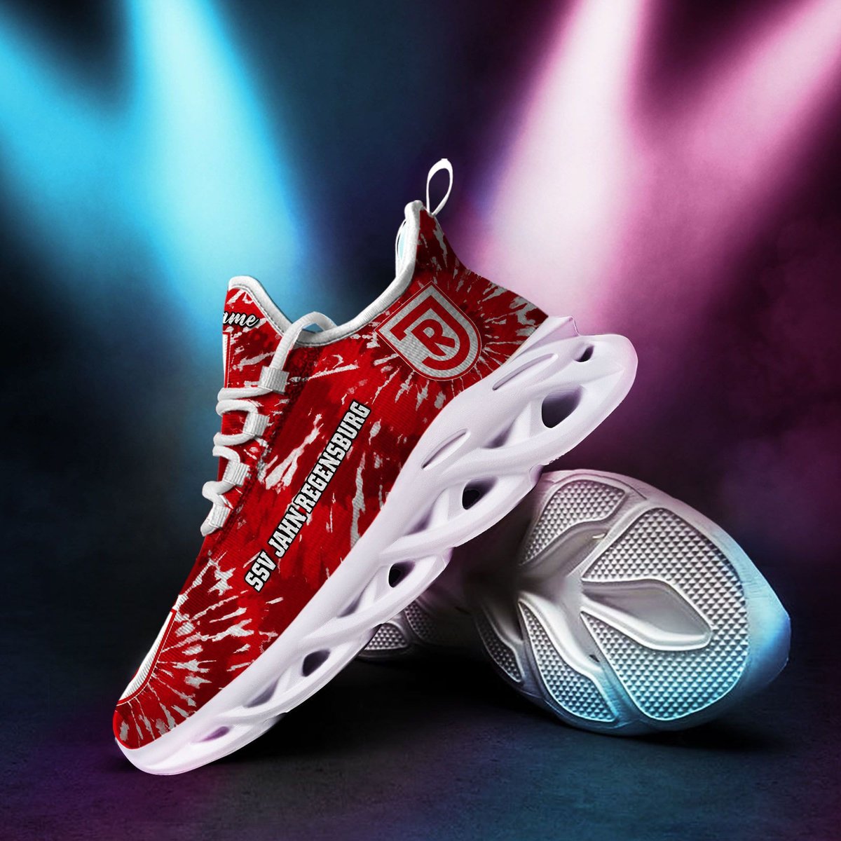 Ssv Jahn Regensburg Custom Name Tie Dye Max Soul Sneaker Shoes For Fans For Men Women