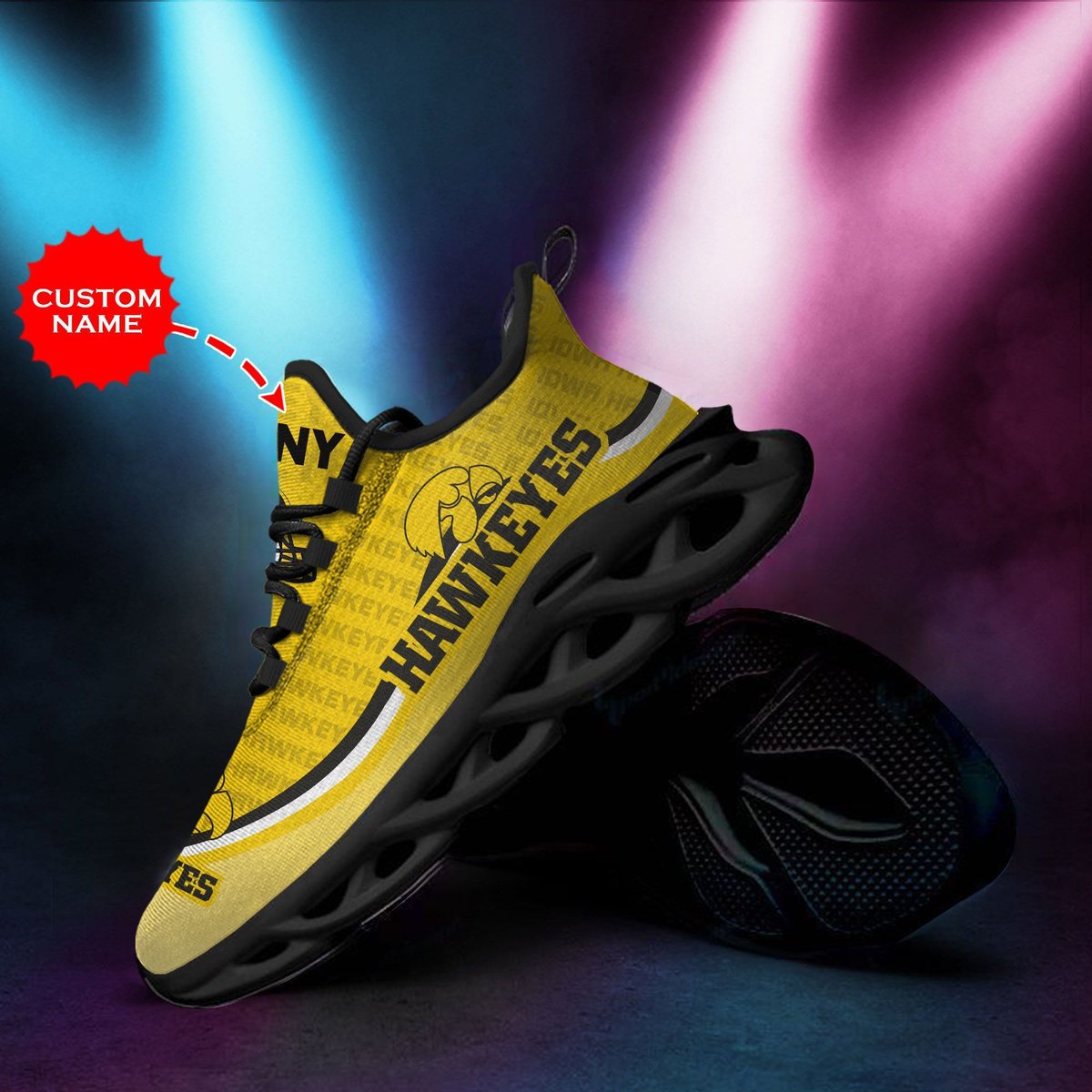 Iowa Hawkeyes Custom Personalized Max Soul Sneakers Running Sports Shoes For Men Women For Men Women