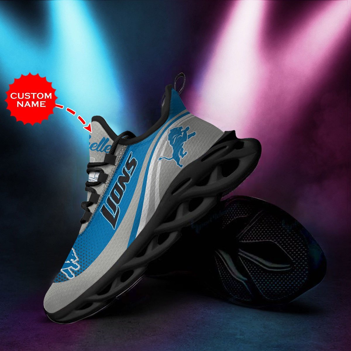 Detroit Lions Custom Personalized Max Soul Sneakers Running Sports Shoes For Men Women For Men Women