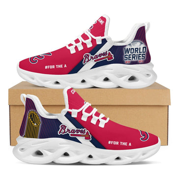 Atlanta Braves World Series Champions Trending Max Soul Clunky Custom Sneaker Shoes For Mens Womens Baseball Fans For Men Women