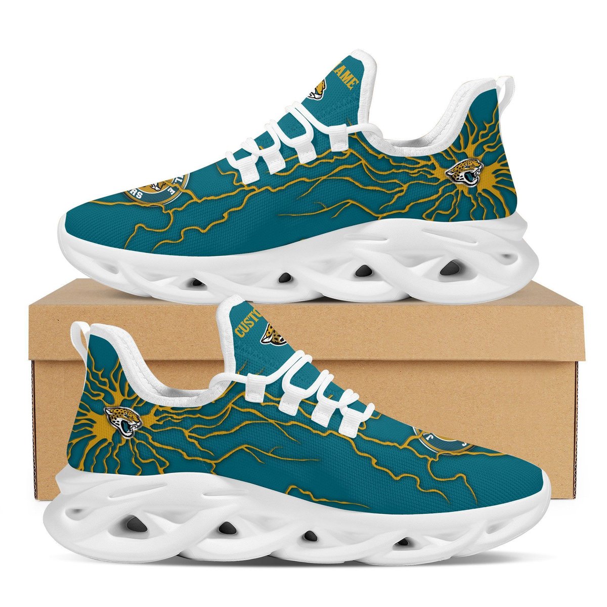 Jacksonville Jaguars Custom Name Stylish Graffiti Personality Max Soul Shoes For Men Women