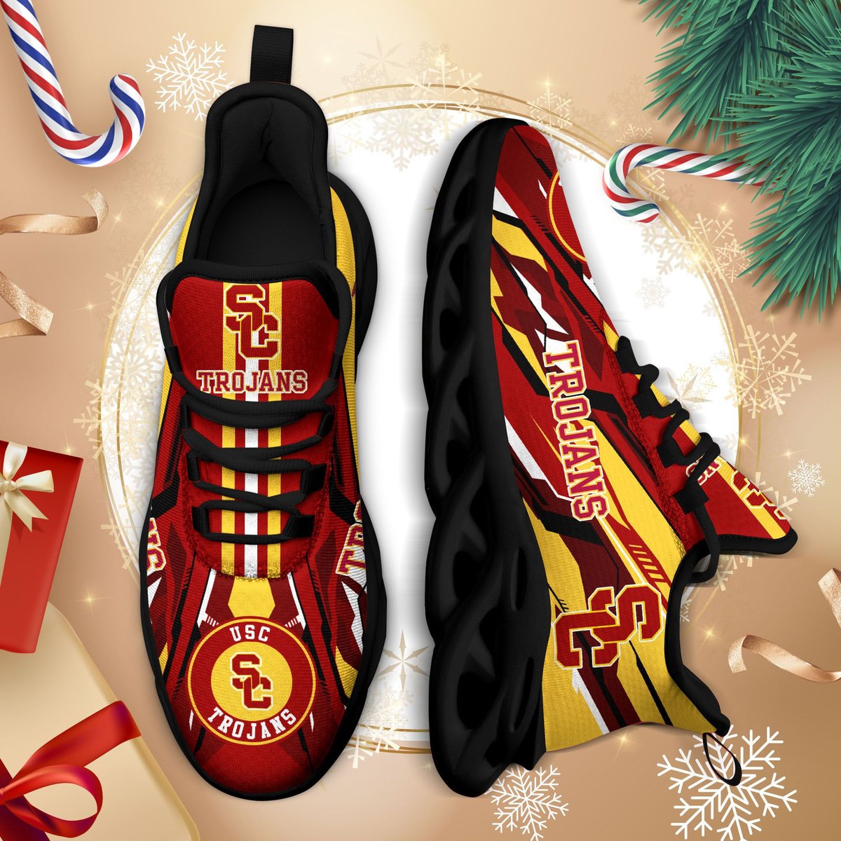 Usc Trojans Ncaa1-max Soul Sneakers For This Season Na26574 Perfect Choice Sport Beautiful Printing For Men Women