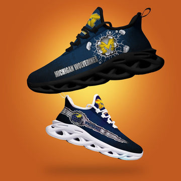 Michigan Wolverines Ncaa2 Max Soul Sneakers New Trending Gift For Sport Lovers, Perfect Choice Camping Travel For Men Women