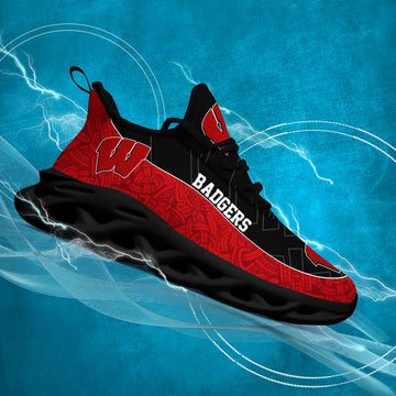 Wisconsin Badgers Ncaa1 Max Soul Sneakers New Trending Gift For Sport Lovers, Perfect Choice Camping Travel For Men Women