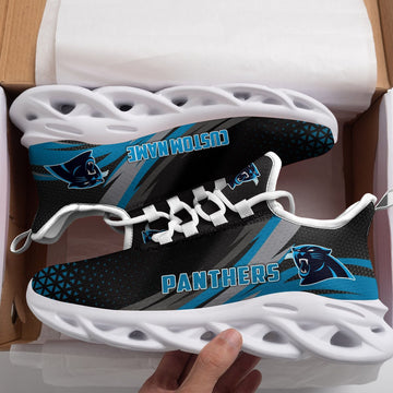 Carolina Panthers Triangle Custom Personalized Max Soul Sneakers Running Sports Shoes For Men Women Football Fanfootball Fan For Men Women